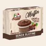 Muffin al cacao con ripieno alla nocciola INGLESE