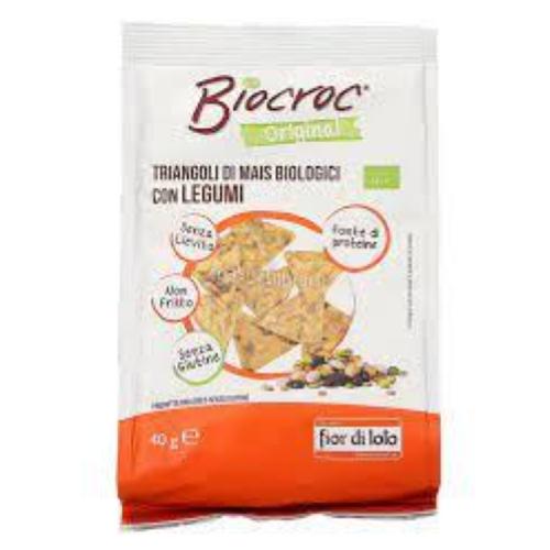 Biocroc Triangoli di mais con legumi Bio FIOR DI LOTO