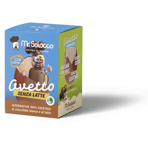 OVETTO Bigusto ALTERNATIVA 100% VEGETALE al cioccolato bianco e al latte Mr. Sciocco 