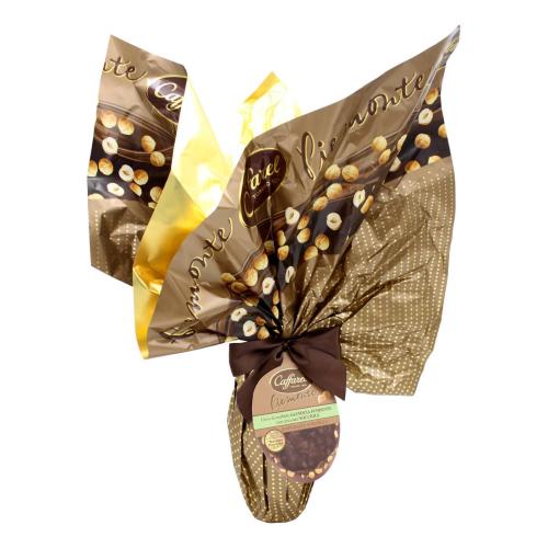 Uovo di Pasqua al Gianduia Fondente con croccanti nocciole IGP Caffarel 