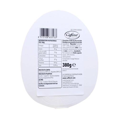 Uovo di Pasqua al Gianduia Classico con granella di nocciole IGP Caffarel 