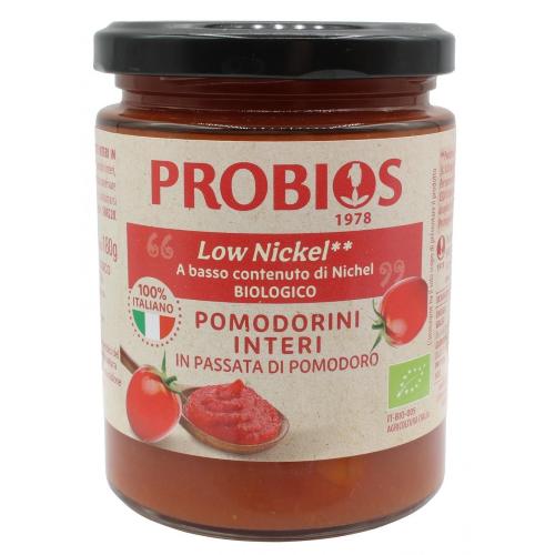 POMODORINI INTERI IN PASSATA DI POMODORO a basso contenuto di nichel